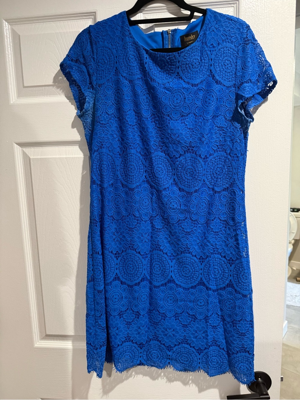 Laundry By Shelli Segal Royal Blue Lace Shift Dress